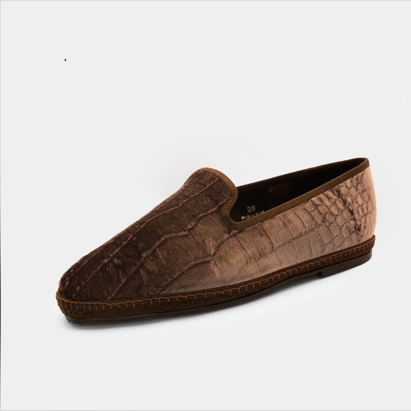 Printed Velvet Friulane Chocolat