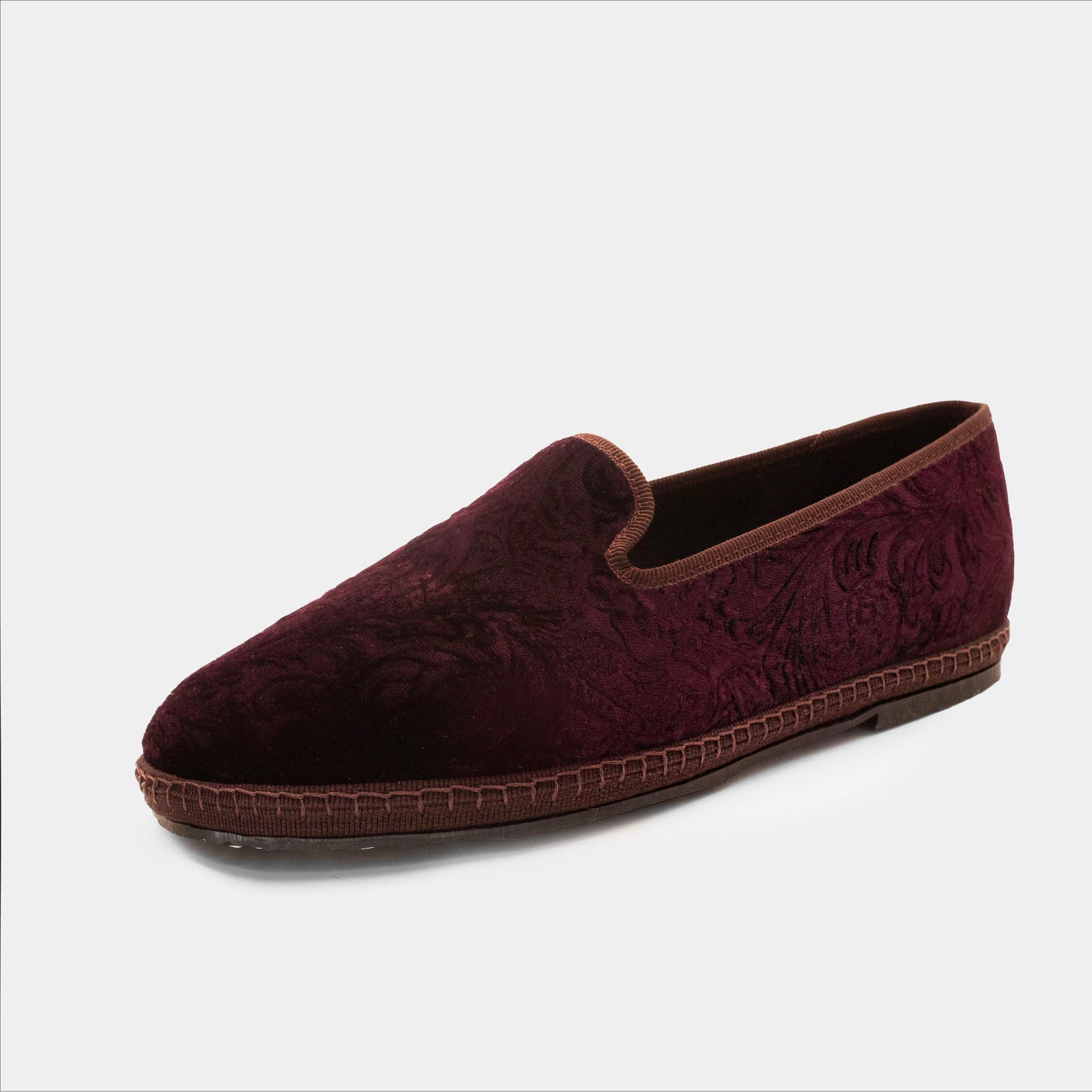 Printed Velvet Friulane Bordeaux