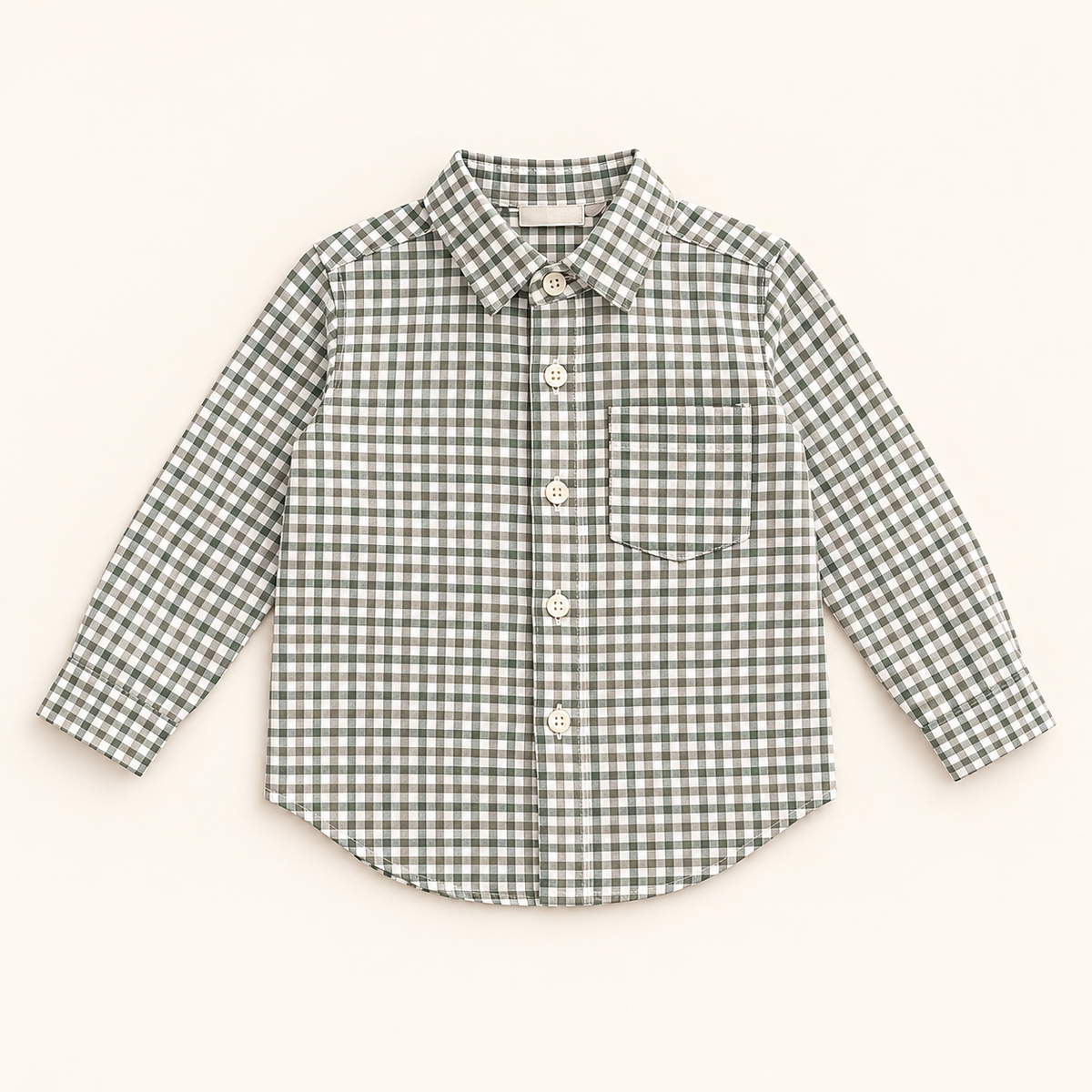 French Collar Shirt - Green