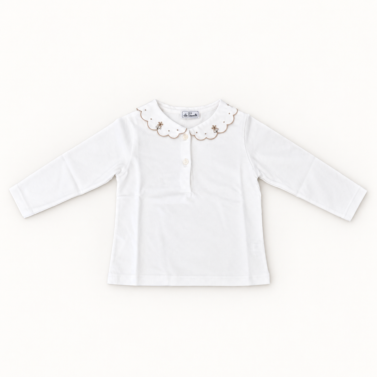 Fitted Polo Shirt with Embroidery
