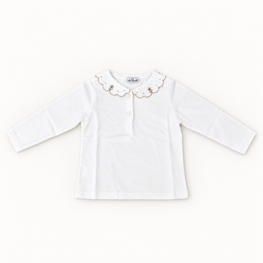 Fitted Polo Shirt with Embroidery