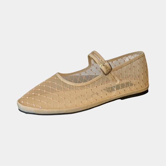 Mesh Mary-Jane Crema